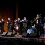 The January 2015 line-up
Photo by John Hurd, 10.01.2015 from the Bad Godesberg Concert
From left to right:
Nick White, Trevor Whiting, Bert Brandsma, Jackie Flavelle (hidden), Peter Rudeforth, Mike Henry, Gregor Beck (hidden), Bob Hunt, Joe Farler (hidden), Chris Barber Image 5